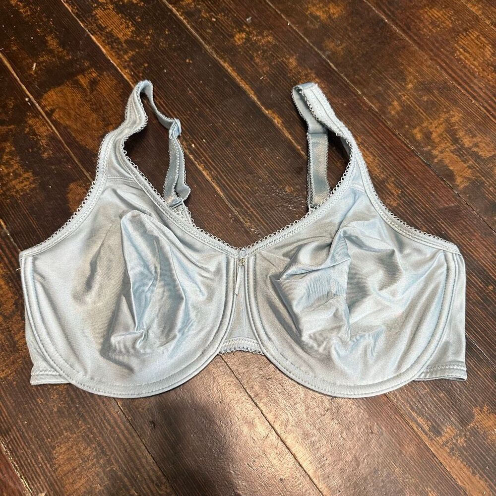 Wacoal retro chic full figure satiny 36DD pale blue sexy bra
